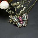 Ladies Women Alloy Diamond Cute Insect Brooch Butterflies M7Y4