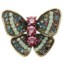 Ladies Women Alloy Diamond Cute Insect Brooch Butterflies M7Y4