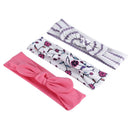 3Pcs/sets of rabbit ear children's headband cute princess bow hair hair flo P7L5