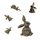 Ladies alloy diamond cute animal crystal brooch Haeschen U2P1