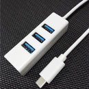 USB 3.1 Type-C to 3 Port USB Hub (white) X7G1