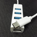 USB 3.1 Type-C to 3 Port USB Hub (white) X7G1