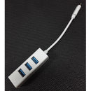 USB 3.1 Type-C to 3 Port USB Hub (white) X7G1