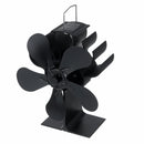 5 Blade Fireplace Heat Powered Stove Fan Quiet Wood Burner Eco Fan Efficient Heat Distribution