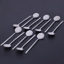 12pcs/Set Round Shape Coffee Spoon Stainless Steel Mini Teaspoons Sugar Des S5Q4