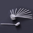 12pcs/Set Round Shape Coffee Spoon Stainless Steel Mini Teaspoons Sugar Des S5Q4