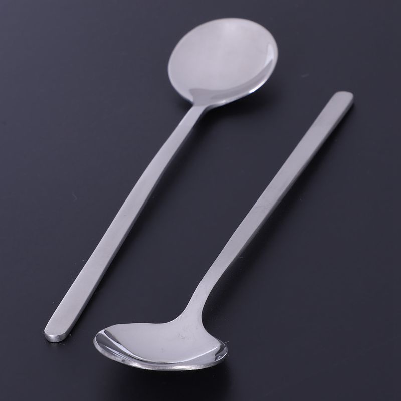 12pcs/Set Round Shape Coffee Spoon Stainless Steel Mini Teaspoons Sugar Des S5Q4