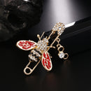 Cute Honeybee Women Brooches Animal Shapes Crystal Bee Brooch Pins Badges F J9Z2