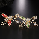 Cute Honeybee Women Brooches Animal Shapes Crystal Bee Brooch Pins Badges F J9Z2