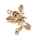 Cute Honeybee Women Brooches Animal Shapes Crystal Bee Brooch Pins Badges F J9Z2