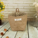 cotton linen art flower pot small sack hanging jute cotton dot storage bask