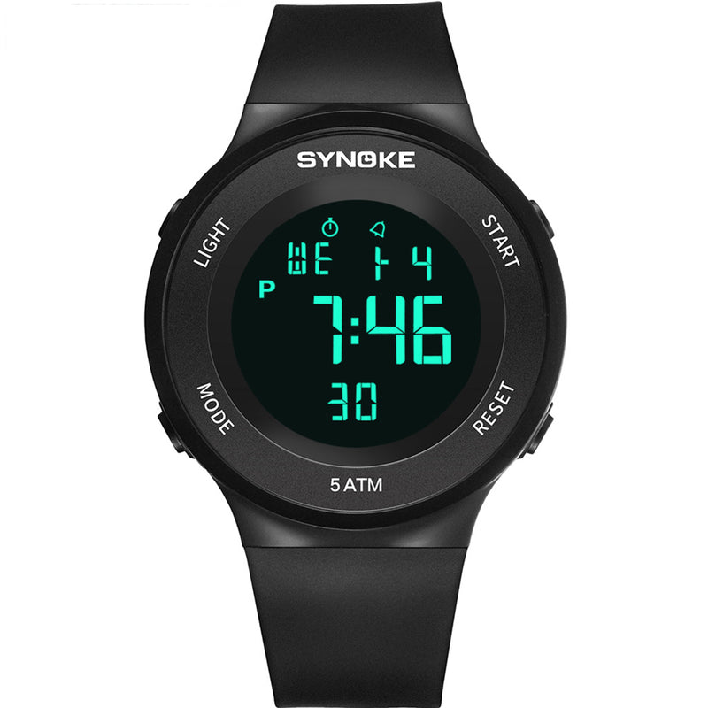 SYNOKE 9199 Fashion Student Watch 5ATM Waterproof Luminous Display Multi-function Sport Digital Watch