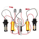Pair T25 T20 1156 4014 66SMD LED Dual-Color Car Turn Lights Daytime Running DRL Lights Bulb Kit