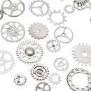 60-70Pcs Steampunk Altered Art Craft Cyberpunk Gear Wheels Decoration Part