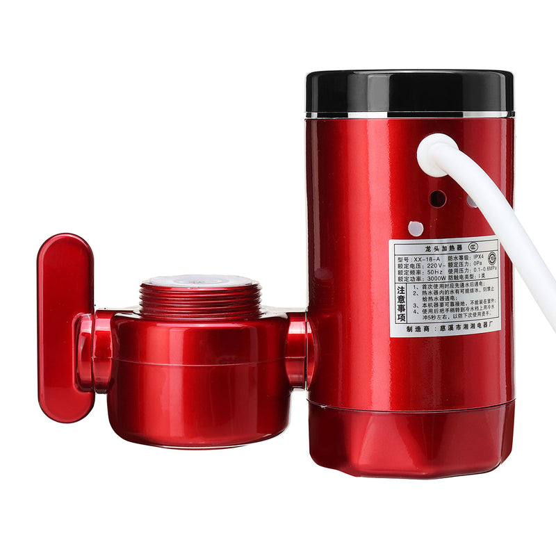 Tankless Electric Water Heater Faucet 3000W Instant Heating LCD Display Tap