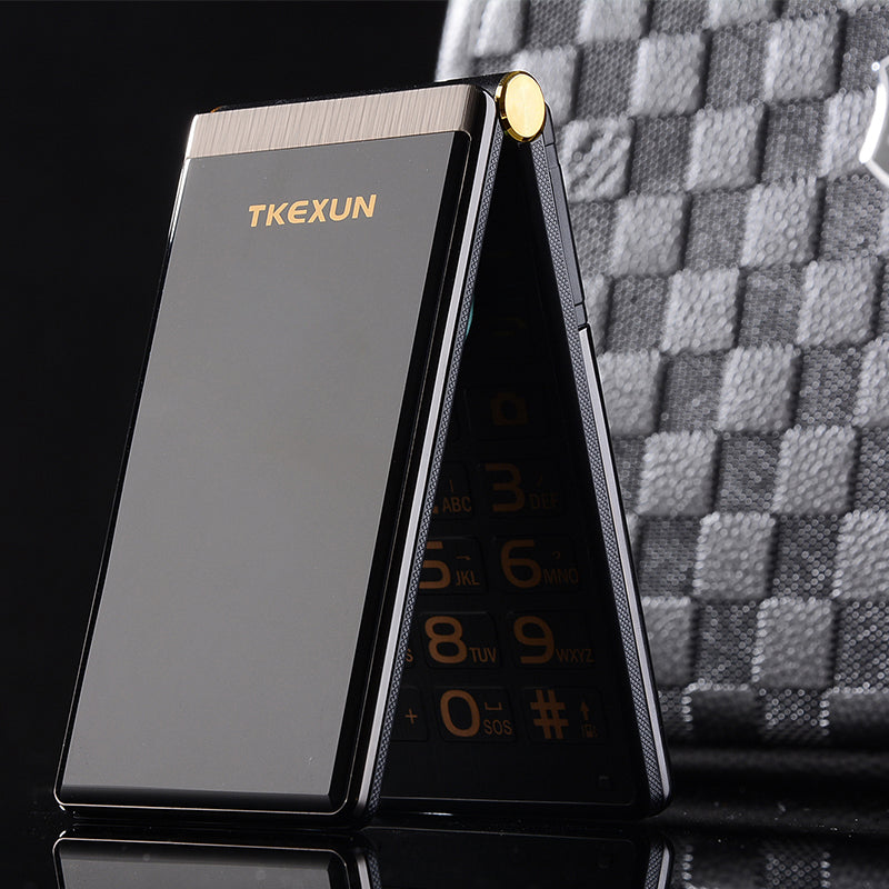 TKEXUN M2 Flip Phone 2800mAh 3.0 inch Touch Screen Blutooth FM Dual Sim Card Flip Feature Phone