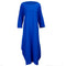 Womens Bat Baggy Maxi Long Shirt Dress Casual Party Kaftan Solid Robe,Blue  B6Z8
