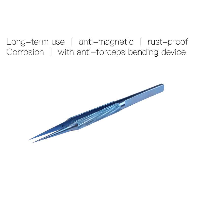 2 pcs Titanium alloy tweezers professional maintenance tool 0.15mm edge pre B6C4