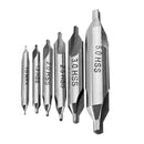 Drillpro 6pcs 1/1.5/2/2.5/3/5mm 60 Degree HSS Center Drill Bits Countersink Drill Bit
