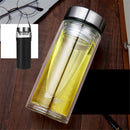 500/800/1000ML Portable Large Glass Water Bottle Double Walled Travel School Mug