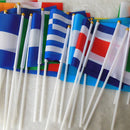 Hand Flags of the country world With Poles Word Cup 32 Countries Small band