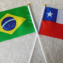 Hand Flags of the country world With Poles Word Cup 32 Countries Small band