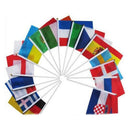 Hand Flags of the country world With Poles Word Cup 32 Countries Small band