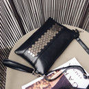 new fashion casual women PU leather rivet pack envelope package evening clu C6J3