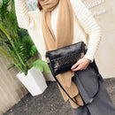 new fashion casual women PU leather rivet pack envelope package evening clu C6J3