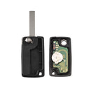 2 Buttons Car Flip Remote key 433mhz HU83 PCF7941 For Citroen For Peugeot E U9K7