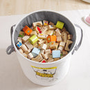 Pattern Laundry Hamper Cotton Rope Woven Handbag Canvas Laundry Basket Storage Bag Baby Toys Bin