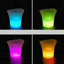 LED Ice Bucket Champagne Wine Beer Cooler Xmas Party 5L - Red