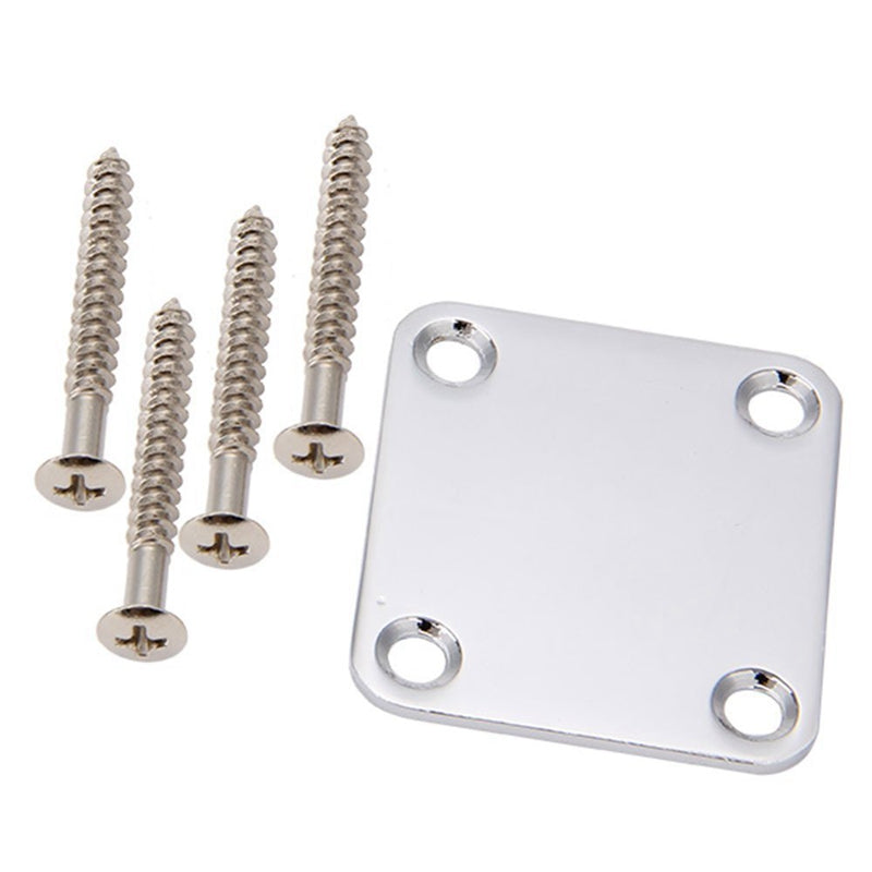 1 Set Electric Guitar Neck Plate with Screws for Strat Tele Guitar Precisio L8Q3