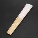 10 pcs/lot 21cm White Color Fabric Hand Fan, Silk Hand Fan Wedding Party Pr U8B3