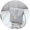 women small bling bling shoulder bag lady's mini cute solid color Glossy ha N1S5