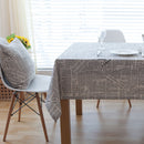 Retro Newspapers Pattern Decorative Table Cloth Cotton Linen Tablecloth Din Q3H1