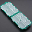 10 Lattice Utility Fishing Tackle Box Lures Hooks Hard Pastic Fishing Tools