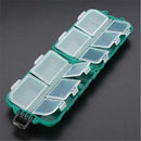 10 Lattice Utility Fishing Tackle Box Lures Hooks Hard Pastic Fishing Tools