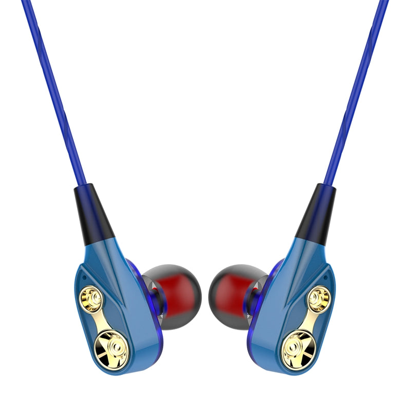 Wired earphone Super Bass Noise Isolation HIFI 3.5mm dual drive stereo In-E P1M7