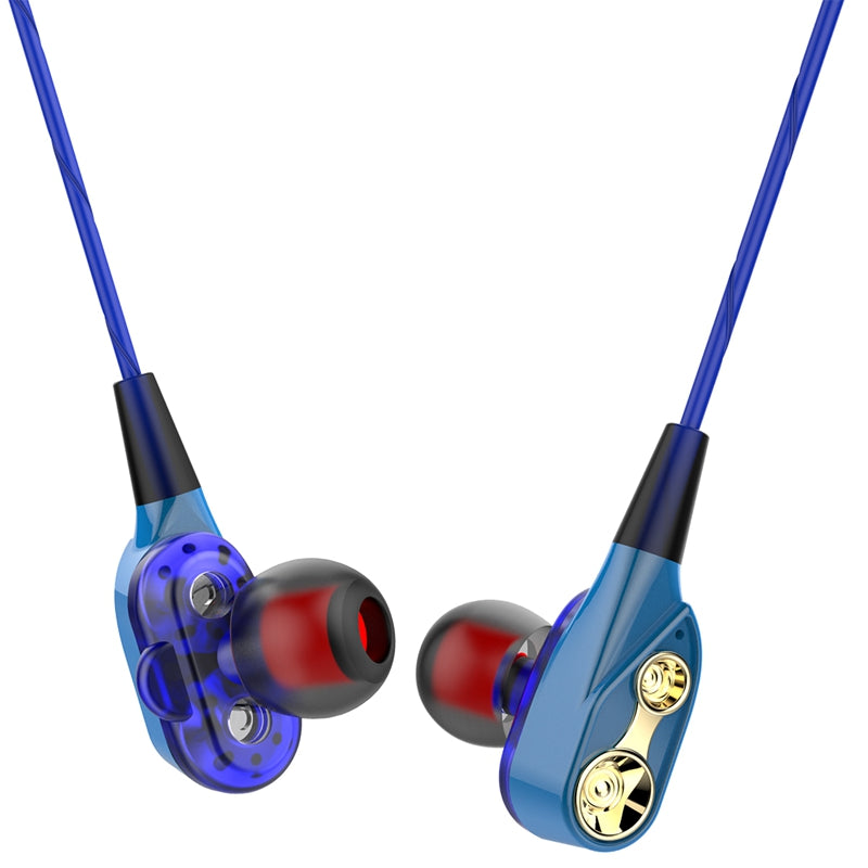 Wired earphone Super Bass Noise Isolation HIFI 3.5mm dual drive stereo In-E P1M7