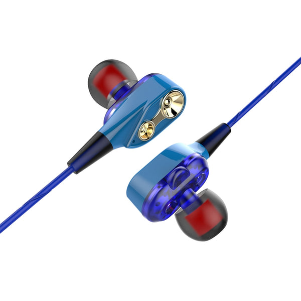 Wired earphone Super Bass Noise Isolation HIFI 3.5mm dual drive stereo In-E P1M7