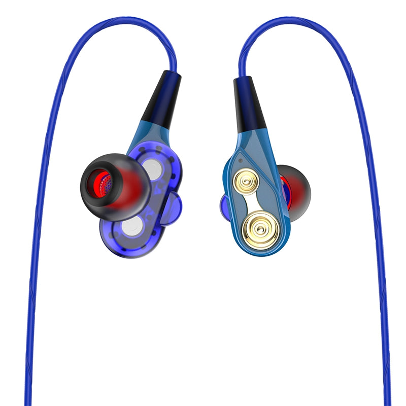 Wired earphone Super Bass Noise Isolation HIFI 3.5mm dual drive stereo In-E P1M7