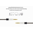 black 1.5 meter high-grade braided metal audio cable 3.5 mm AUX audio cable Q1D7