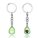 Cute green avocado friendship keychain set hearts asymmetric bff avocado gi Z1L7