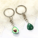 Cute green avocado friendship keychain set hearts asymmetric bff avocado gi Z1L7