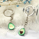 Cute green avocado friendship keychain set hearts asymmetric bff avocado gi Z1L7