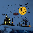 Miico XL891 Cartoon Sticker Halloween Sticker Removable Wall Sticker Room Decoration - Witch