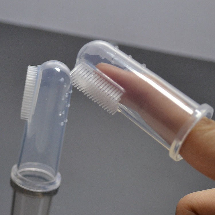 Cat Dog Oral Care Massager Toothbrush Soft PLASTIC Finger Brush