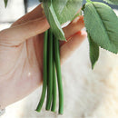 5 head silk rose multilayer artificial flower wedding hand flower bouquet h Y8G2
