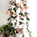 180cm Artificial Rose Flower Vine Wedding Decorative Real Touch Silk Flower A1R2